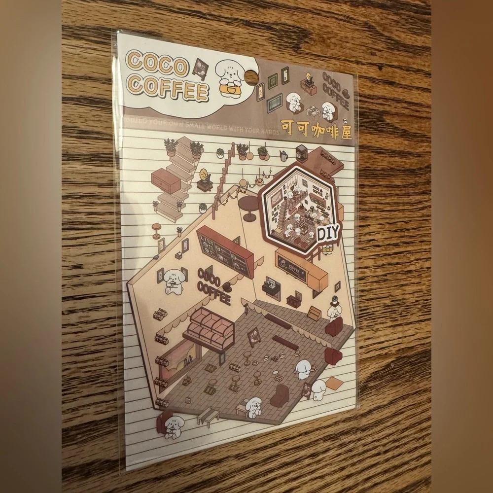 DIY Sticker Set - Sushi Store, Coco Coffee, Loft Apartment, Sensen Book.